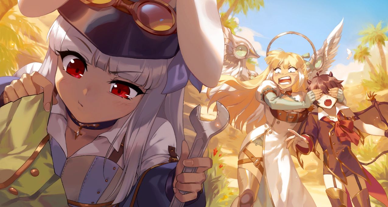 《TEVI》和赤瞳、白髮、兔耳的白絲蘿莉一起冒險吧