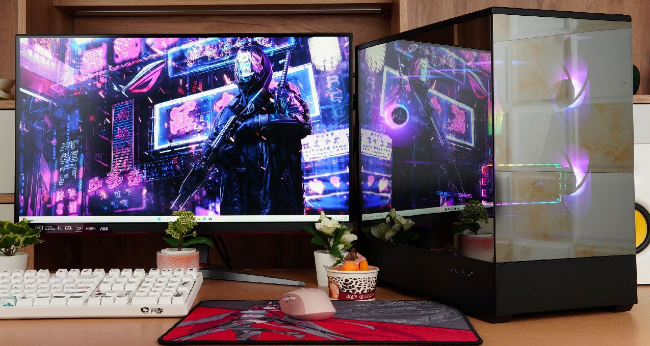 14代酷睿+RTX4070Ti+愛國者冰魄SX360+星璨 嵐鏡面版機箱裝機展示