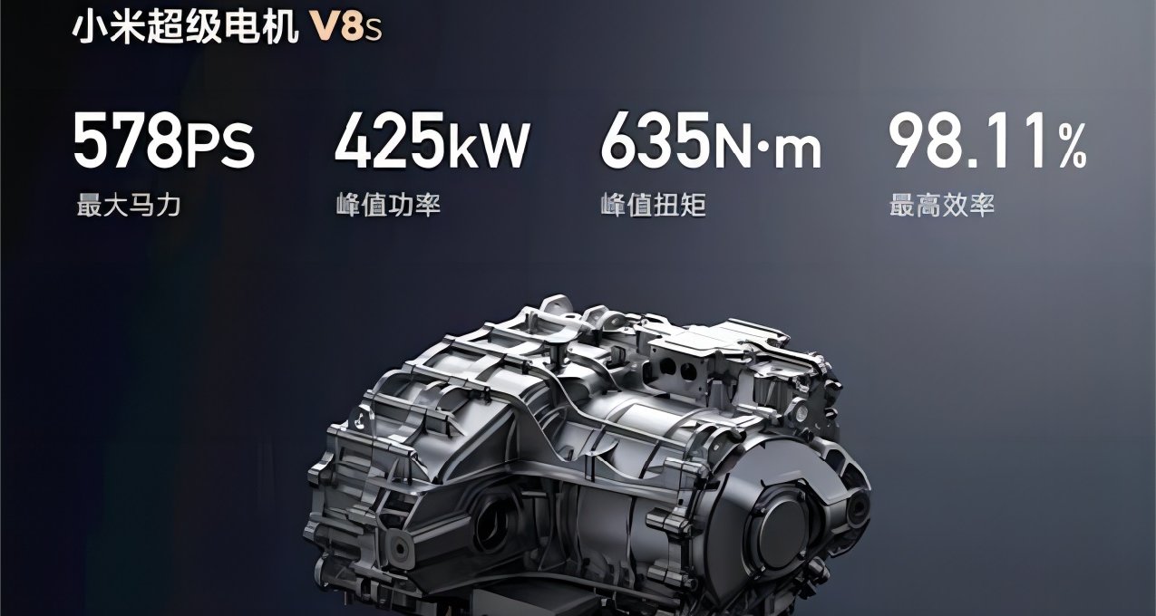 小米發佈超級電機V8s，挑戰電機領域極限