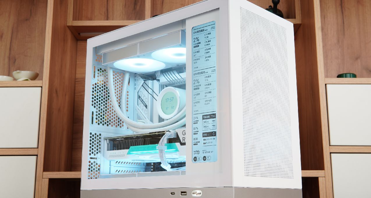 水冷、機箱都帶屏幕效果如何？i5-14600K+RTX4060Ti+閃鱗G500裝機