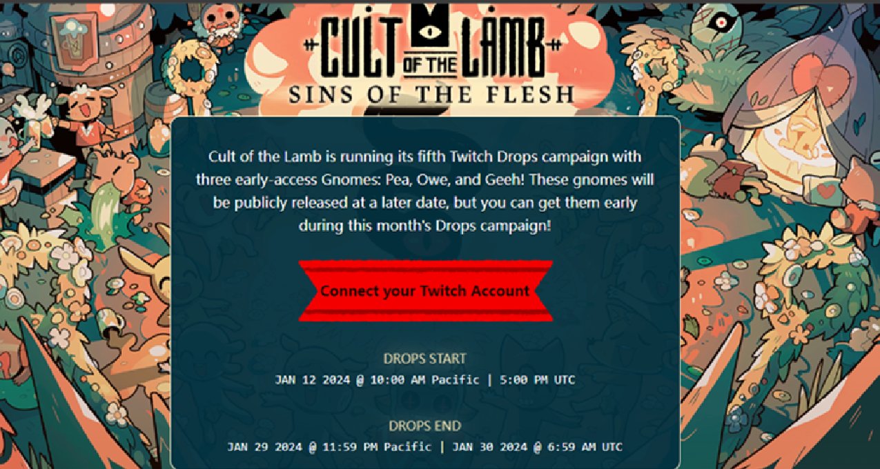 《咩咩啓示錄》Twitch掉寶活動，免費更新的同時，還給你小獎品哦