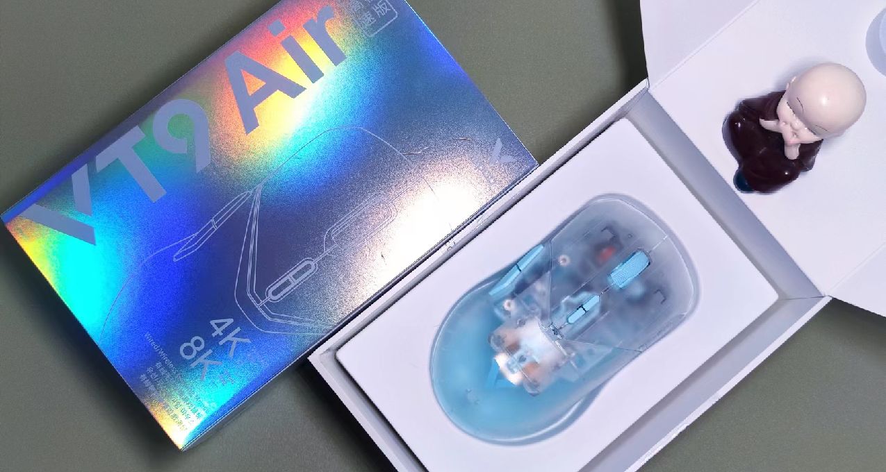 透明外壳续航为王，8K回报率升级，雷柏 VT9 AIR 双模鼠标