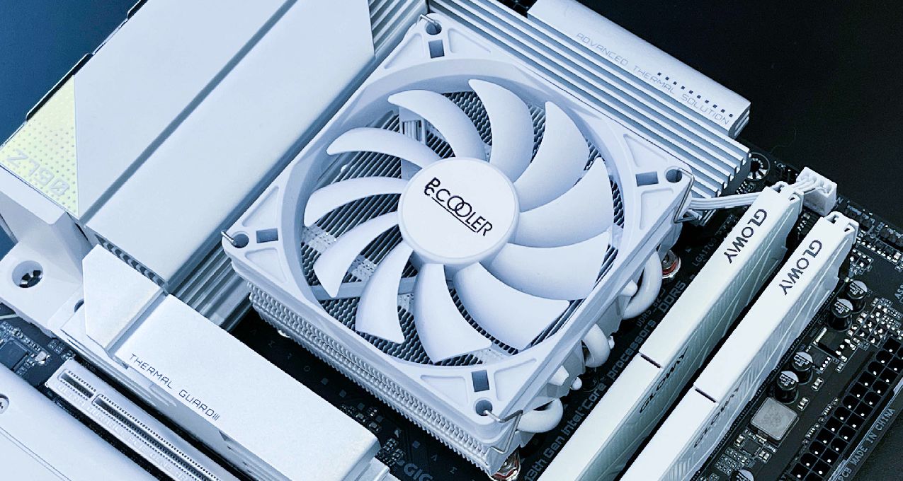 ITX下壓式5熱管風冷散熱器：超頻三降龍V53W白色款使用體驗分享