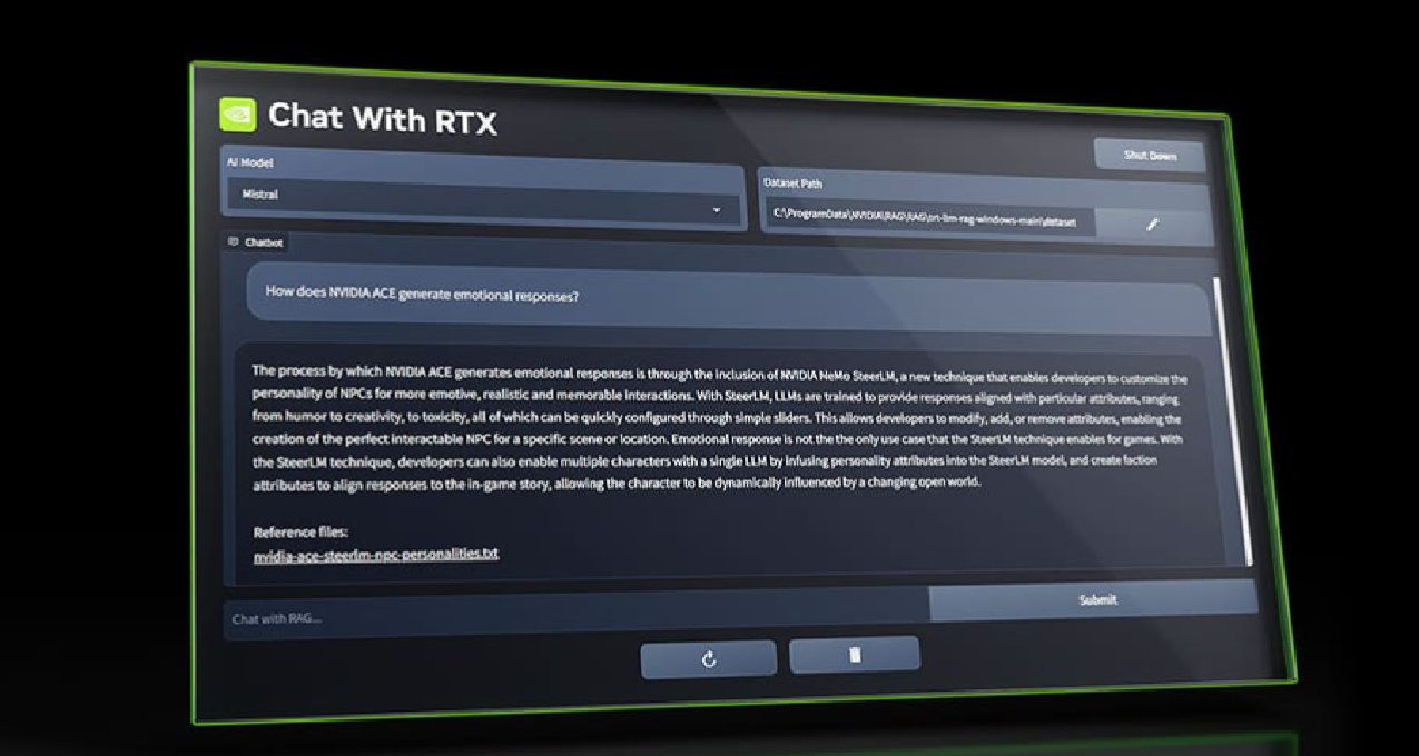 NVIDIA推出本地AI聊天助手Chat with RTX