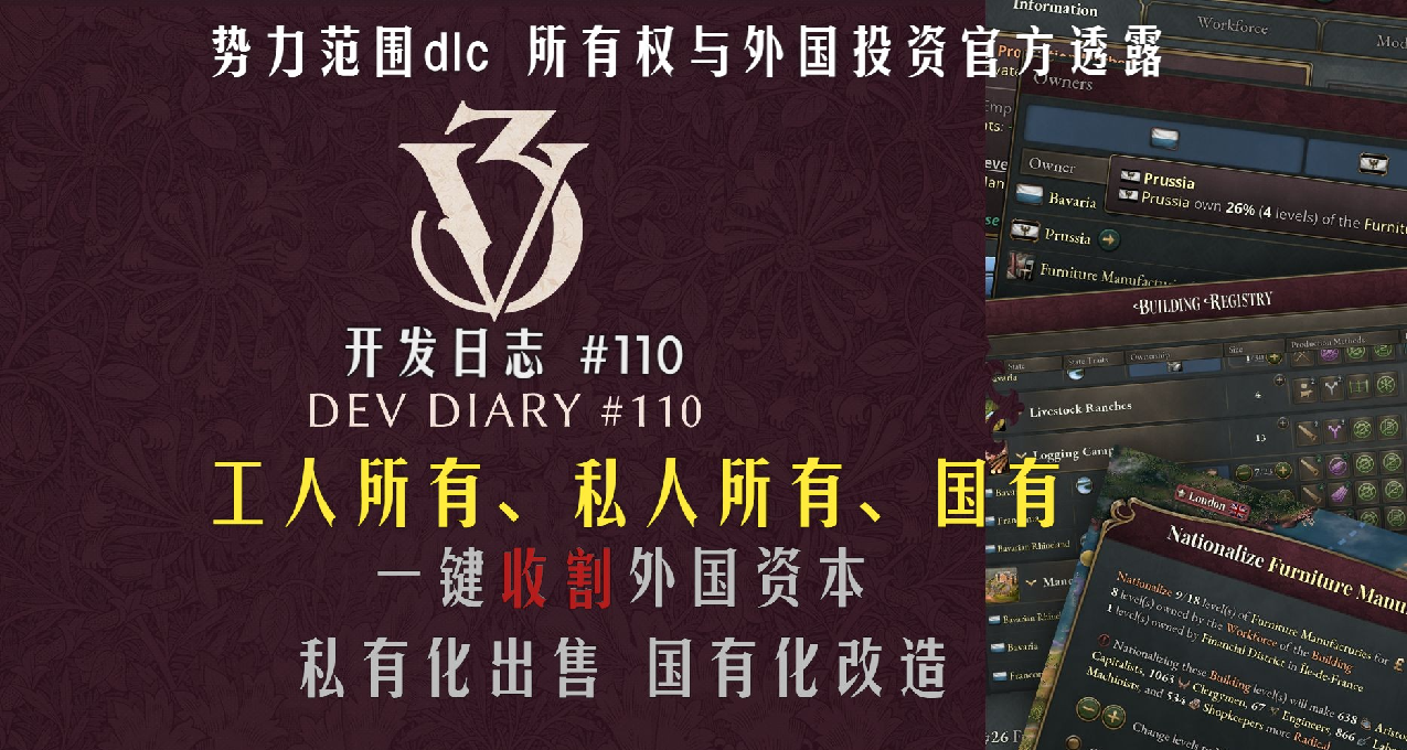【旧梦翻译】维多利亚3 第110期开发日志 个人汉化