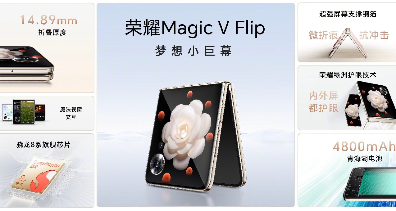 4999！荣耀Magic V Flip小折叠屏发布！