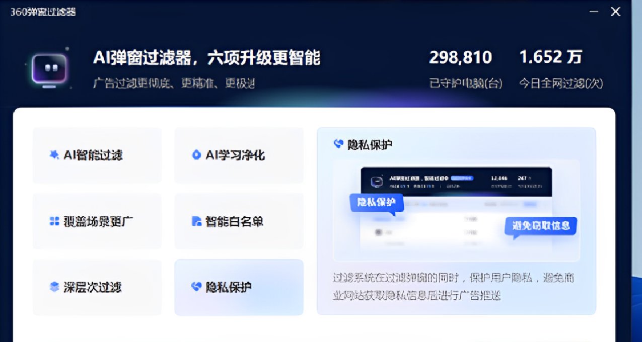 360推出AI弹窗过滤器可以屏蔽自家弹窗 30元/月