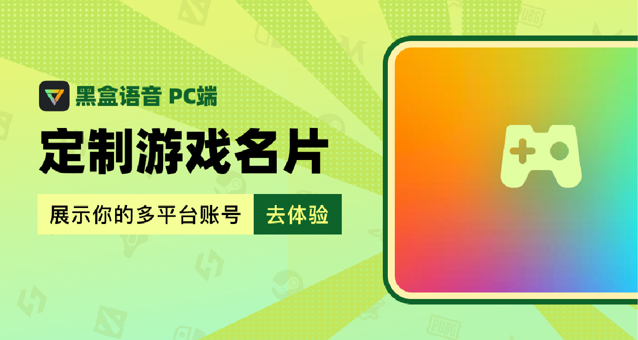 黑盒语音1.25版本更新：平台名片，自定义游戏识别等功能上线