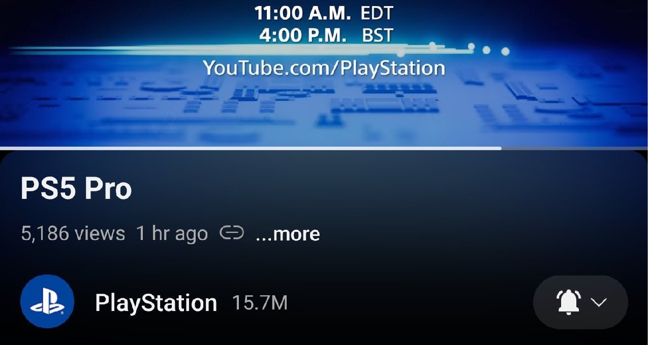 標題爲“PS5 Pro”的官方Youtube視頻被挖出，視頻內容是技術演示