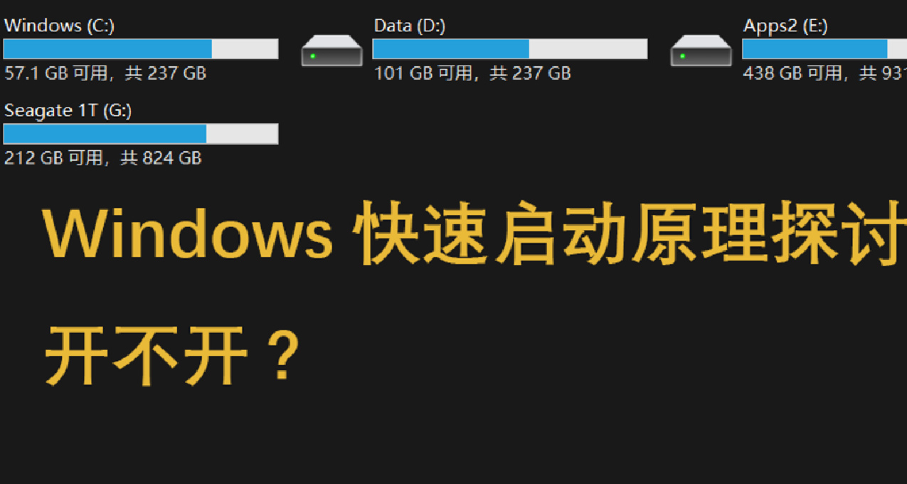 Windows快速啓動怎麼做到的,開不開?