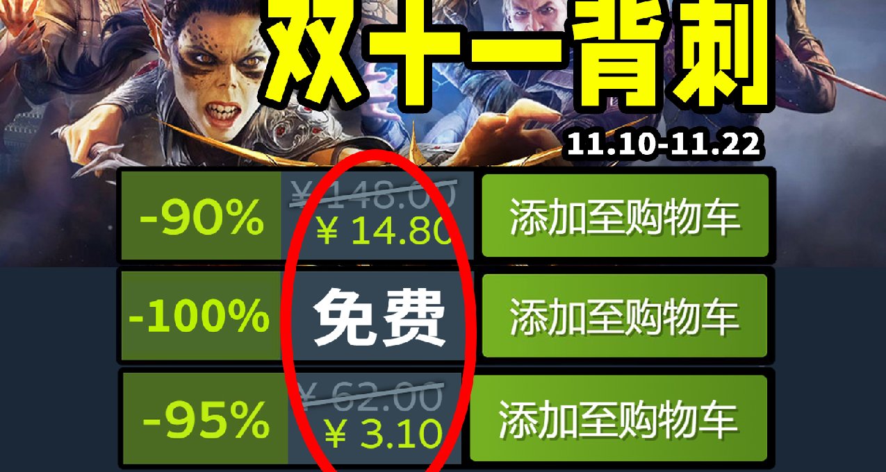 啊！Steam也有雙十一？衆多大作扎堆史低背刺！Steam史低遊戲