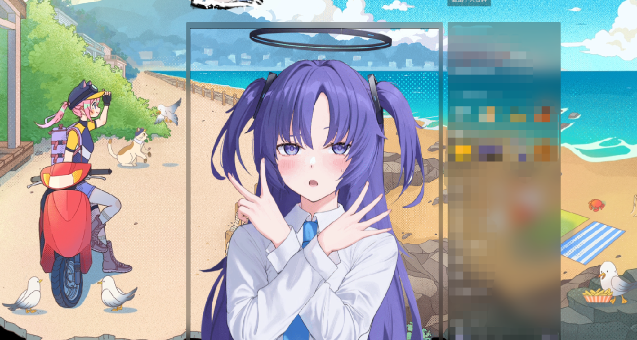 【免費動態人物展櫃分享（第22期】優香+夏季背景+黑色通用