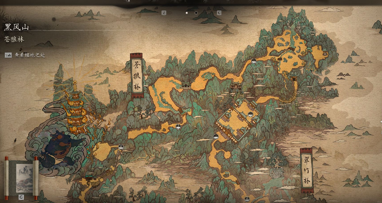 更新后内置地图，全地图鉴赏【黑神话悟空】