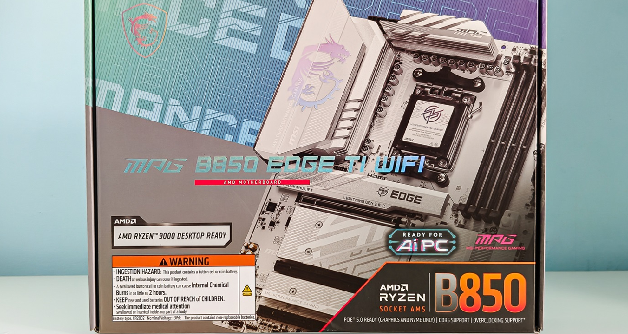 首發開拆，漂亮性能強，微星MPG B850 EDGE TI WIFI刀鋒鈦主板