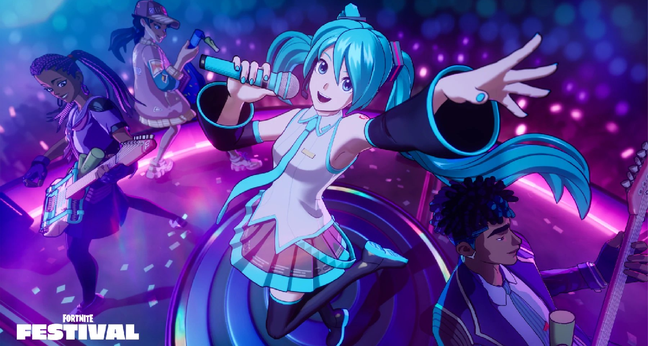 活力满满！《堡垒之夜》x Miku 初音未来，一起成为摇滚明星！