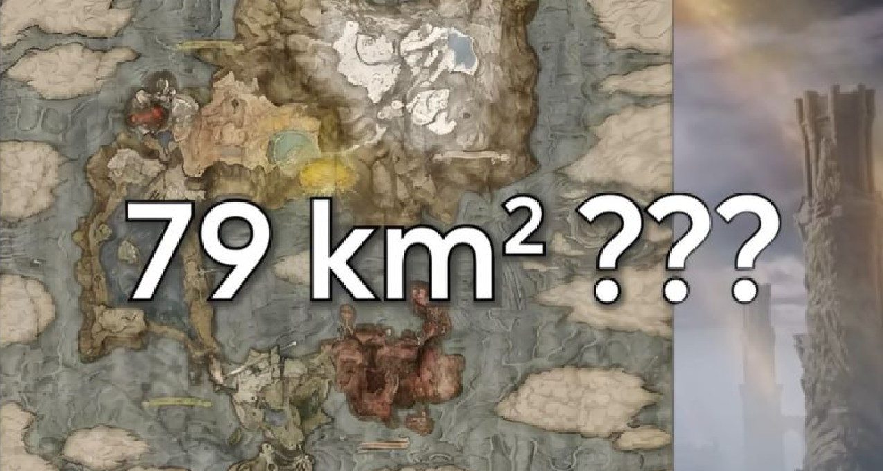 《艾尔登法环》地图面积换算成现实尺寸究竟有多大？