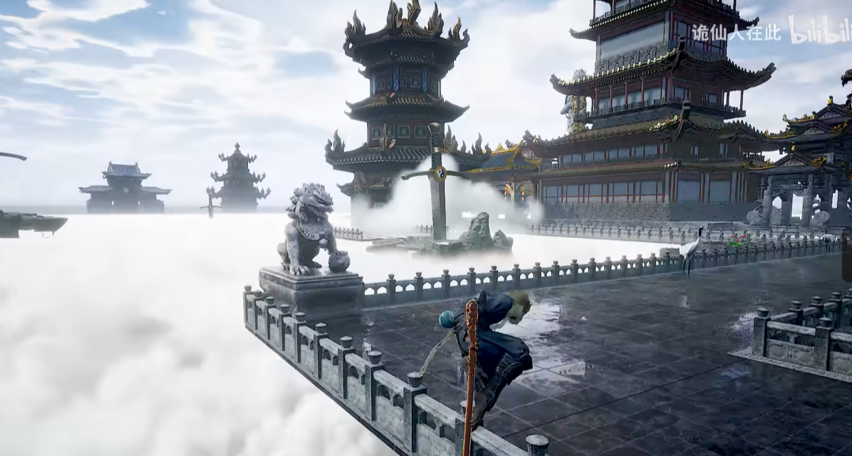 粉絲自制黑神話天宮DLC，十段立棍上天庭！砸爆鶴仙人煉丹爐！