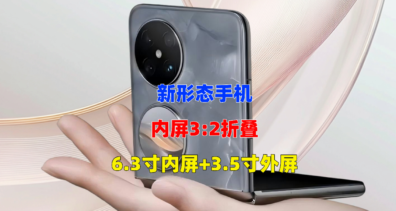 华为新形态手机曝光：3:2折叠内屏+3.5寸外屏，余承东果然没骗人