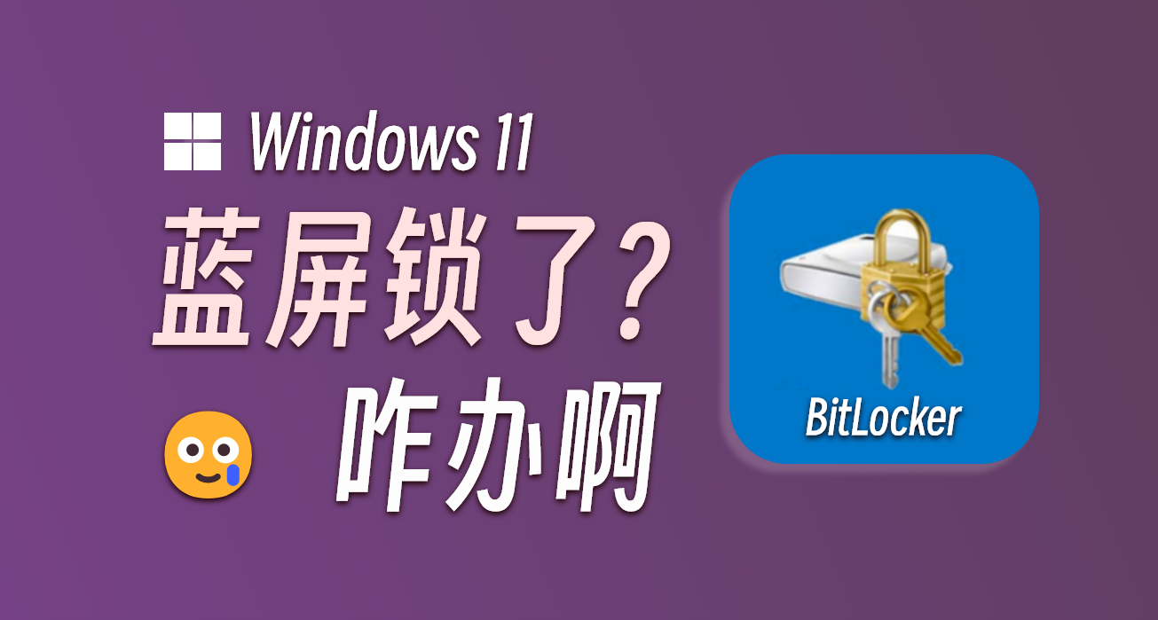 【科普】电脑的Bitlocker是什么？蓝屏锁了怎么办？（25年更新）