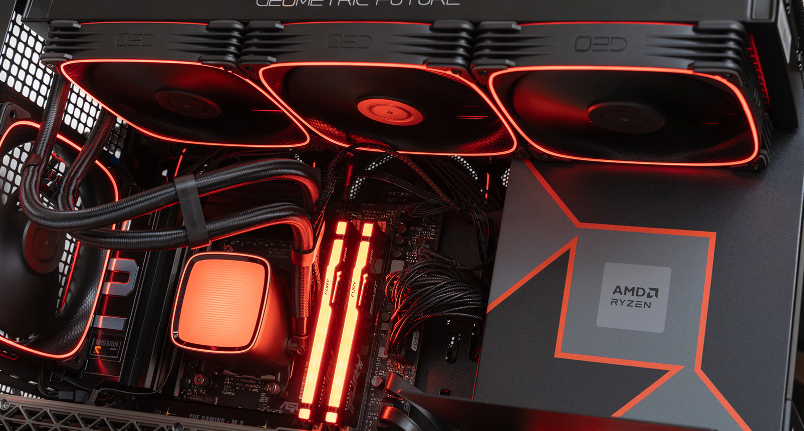 9950X3D+華碩X870-PLUS+RX 9070 XT+Model5裝機：點燃AMD信仰之力