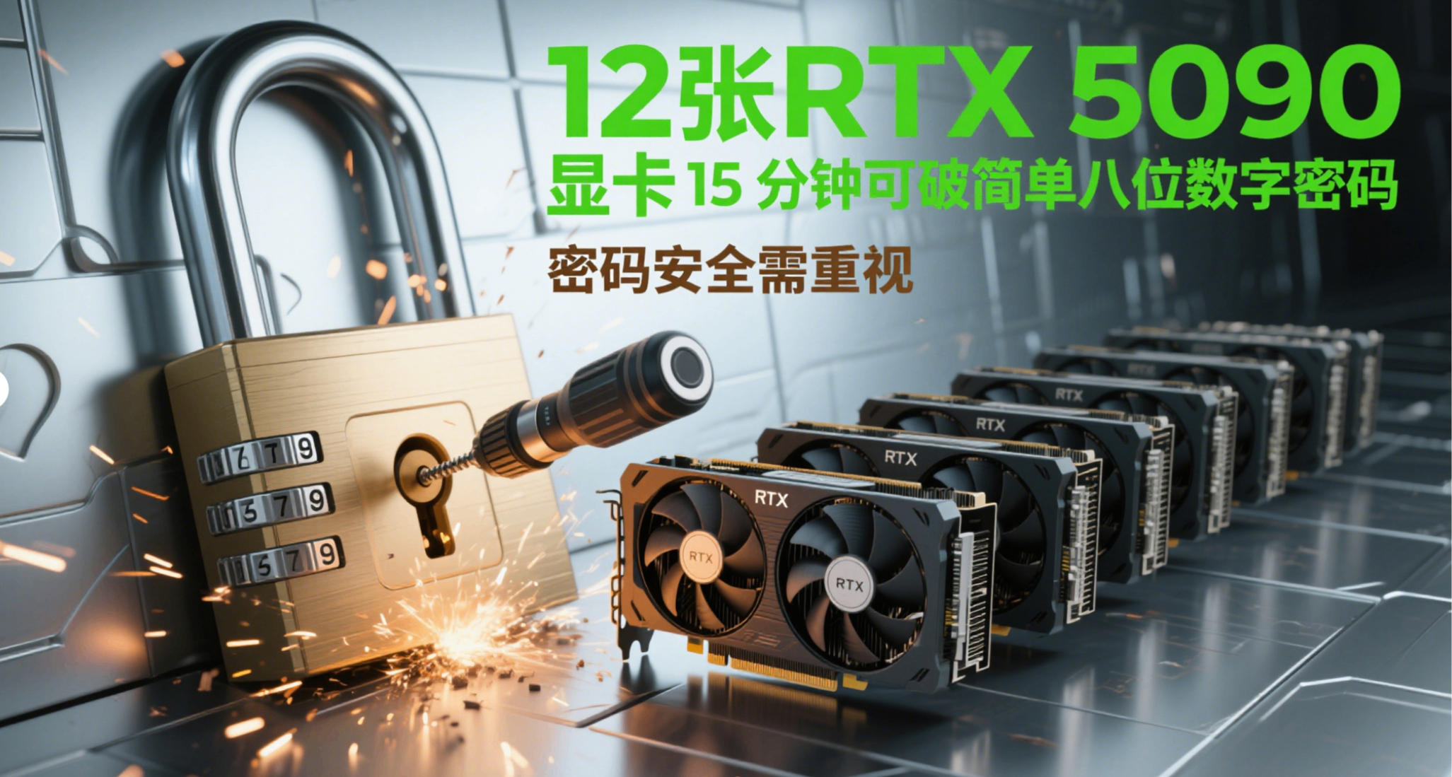 15分鐘攻破8位密碼！12張RTX 5090顯卡展現恐怖算力