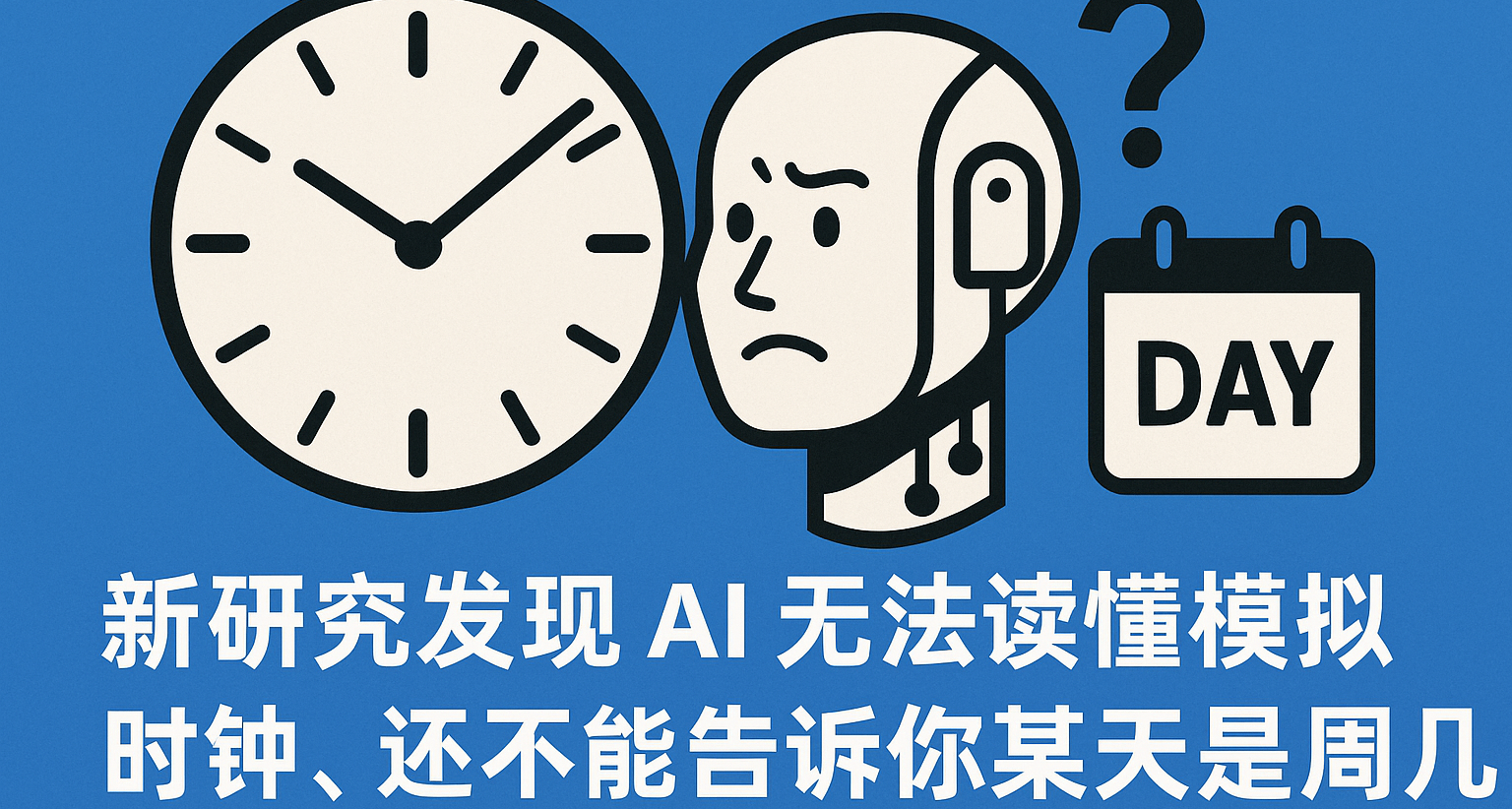 新研究發現：AI 無法讀懂模擬時鐘，還不能告訴你某天是周幾