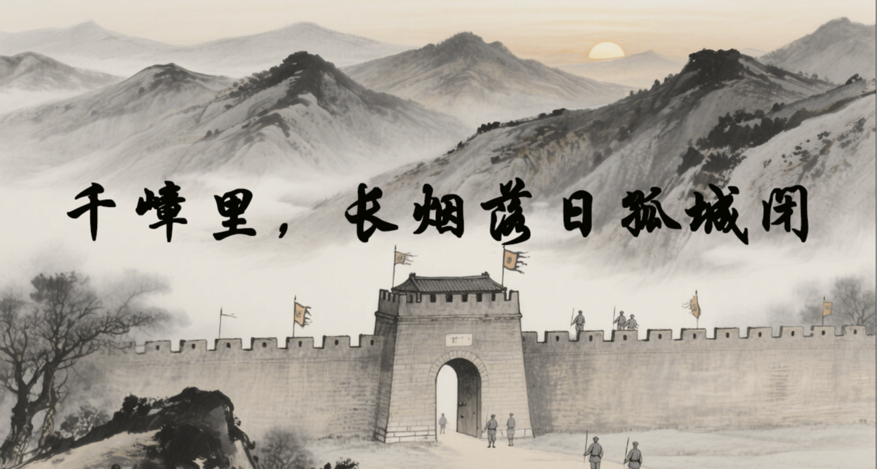 千嶂裏，長煙落日孤城閉，史冊之外的西域孤城裏會有多少征夫淚？