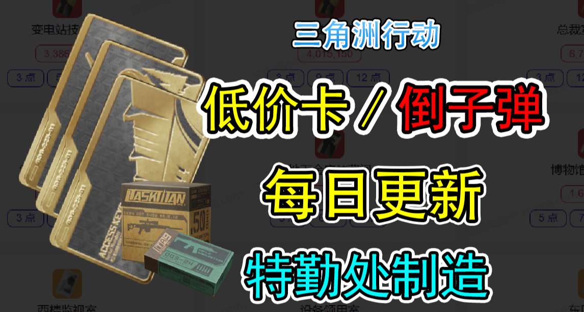 6月7日三角洲密碼/倒子彈/特勤處收益/鑰匙卡最佳入手時間&價格！