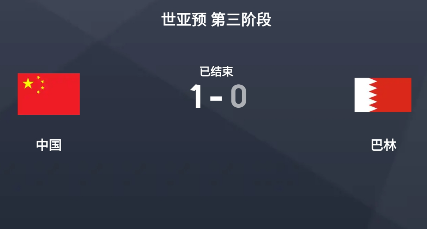 世預賽：國足 1-0 絕殺巴林，贏下榮譽之戰！