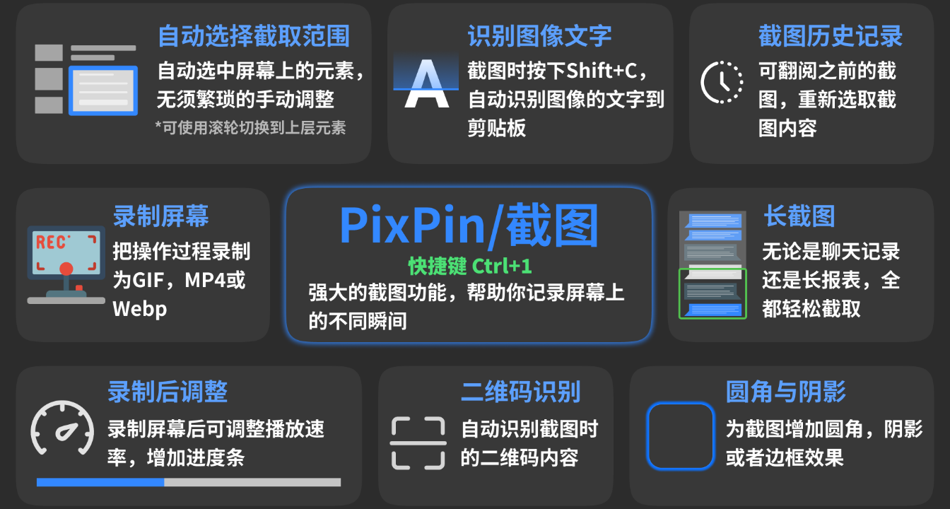 再见Snipaste！最强截图神器PixPin，长截图+贴图+OCR+录屏全搞定