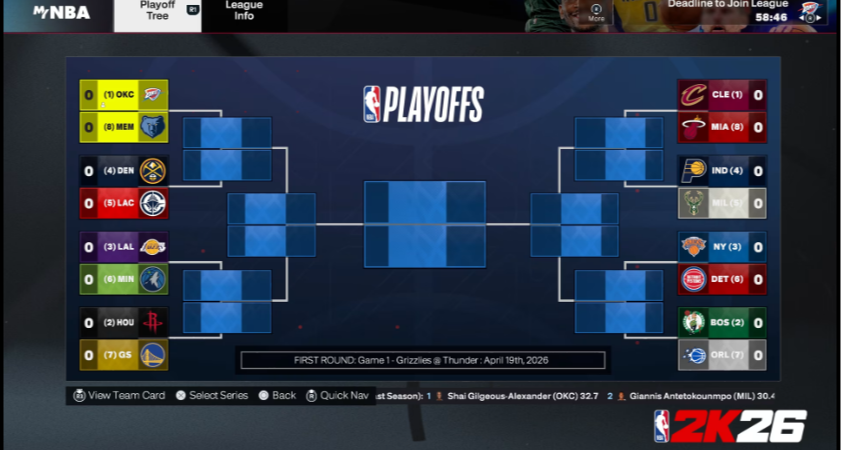 《NBA 2K26》籃球聯盟 & 傳奇經理場邊報告