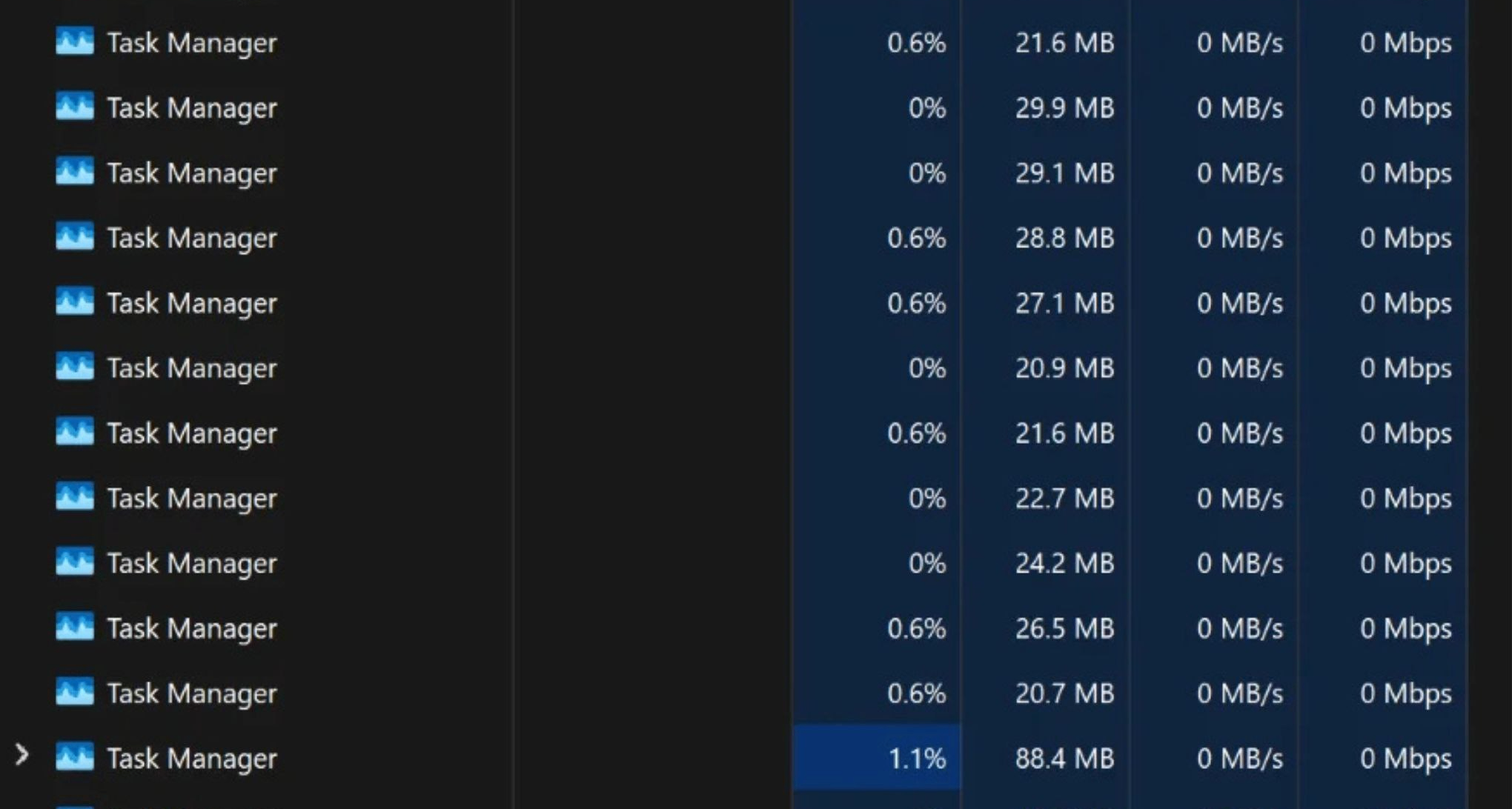 📱 Windows11最新Bug：任务管理器无法关闭反而会自我复制