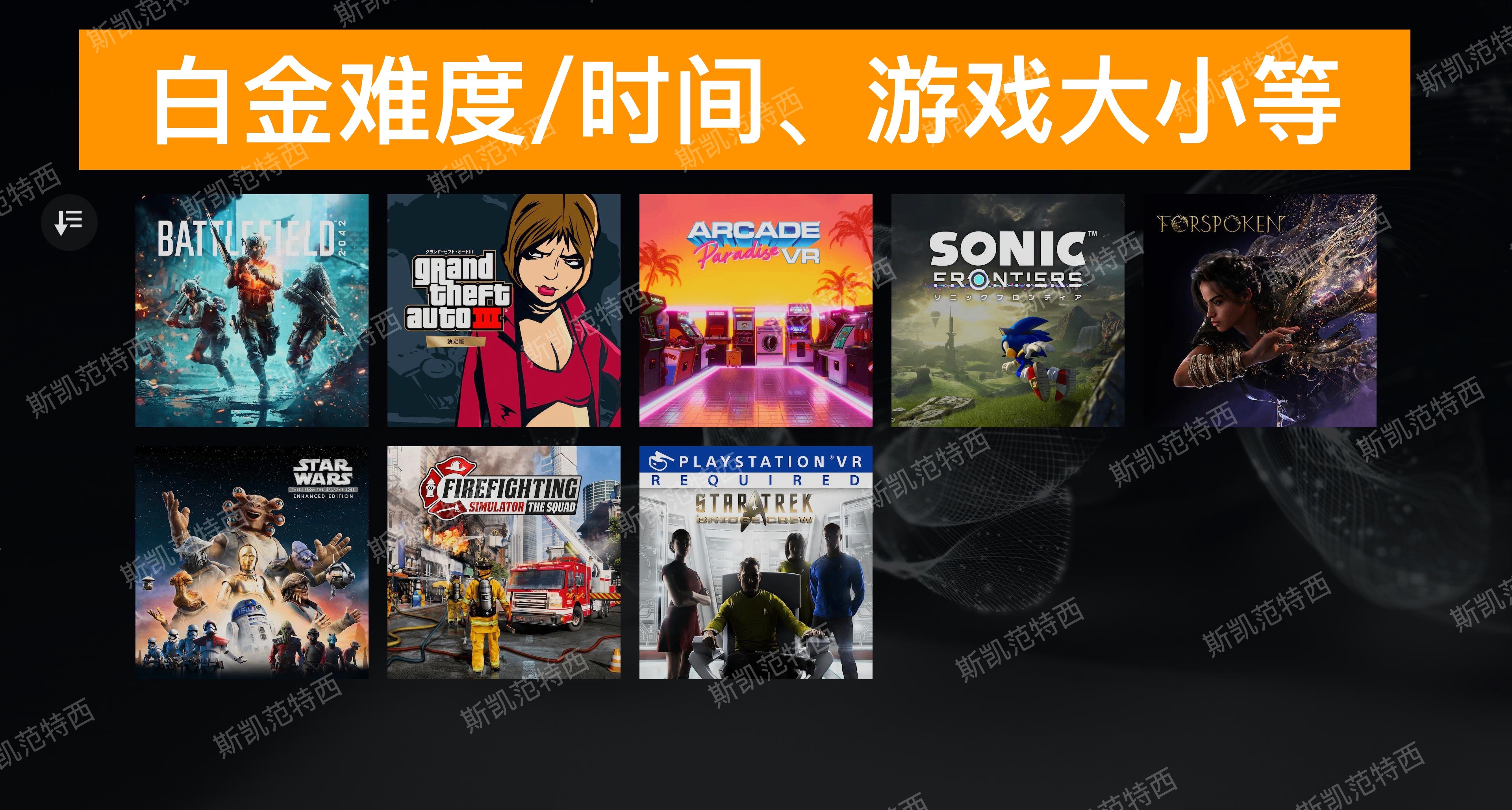 【25年12月出库】PS+会员2/3档游戏白金难度、时间及游戏大小等