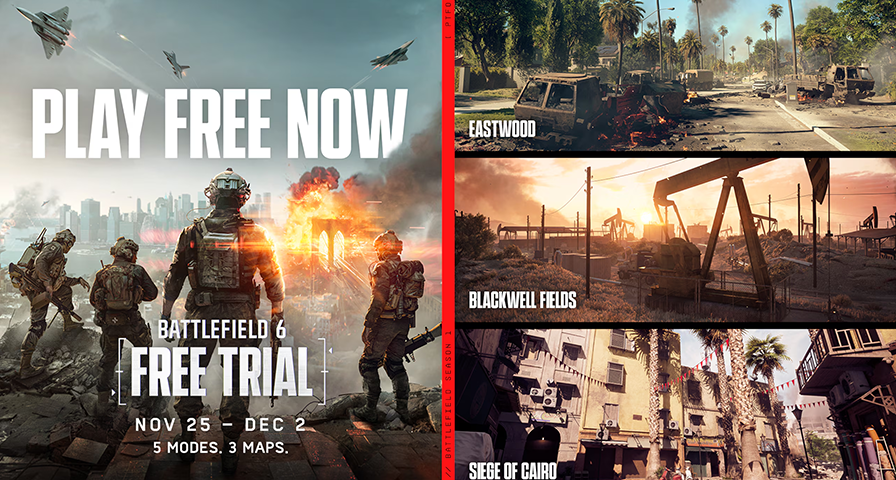 《战地6》免费试玩将于11月25日晚上8点正式开启