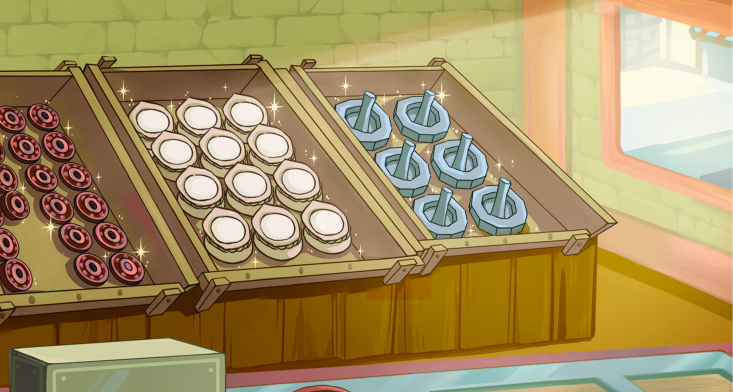 投石機不小心砸中了顧客的腦袋