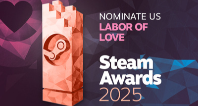 Steam提名投票开始！恳请您为我们投上一票！