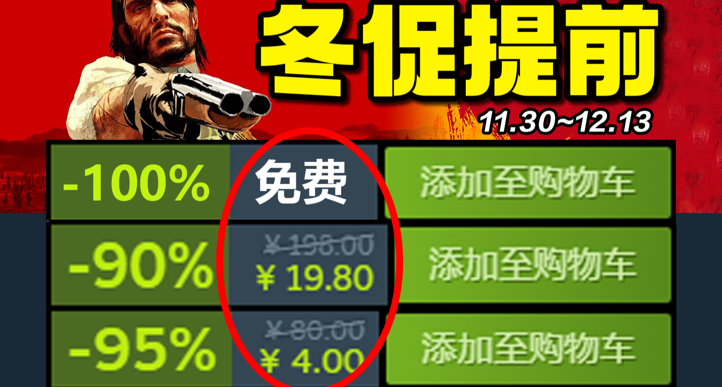 等等党大胜利！超多销量大作新史低背刺！【Steam史低】12.1
