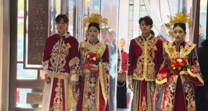 商丘一双胞胎兄弟同天迎娶双胞胎姐妹，网友：会不会再生双胞胎