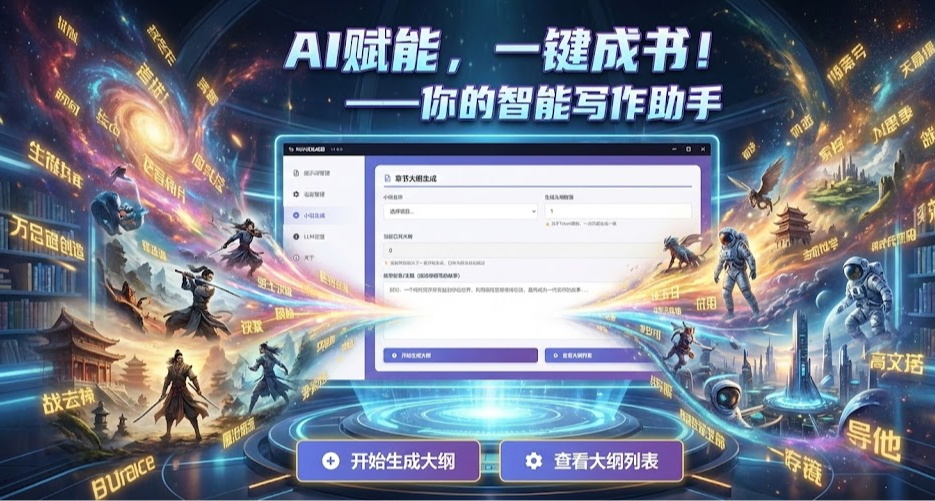 AI 智能小說生成器 ——專爲網文作者打造的全能創作神器！