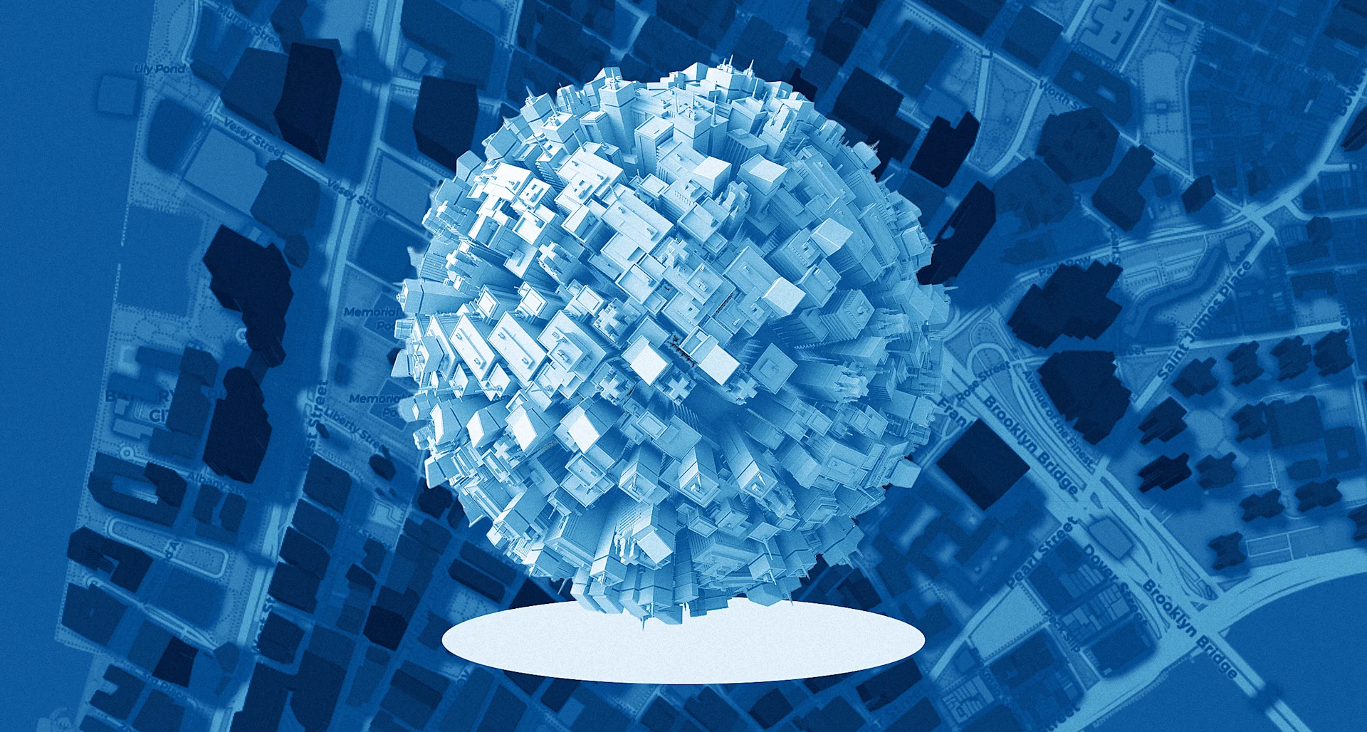 一張地圖展示了全球27.5億座建築