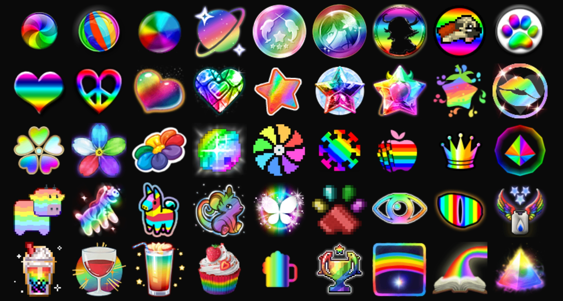 盒友說想看🌈🌈🌈這樣的steam徽章，所以...