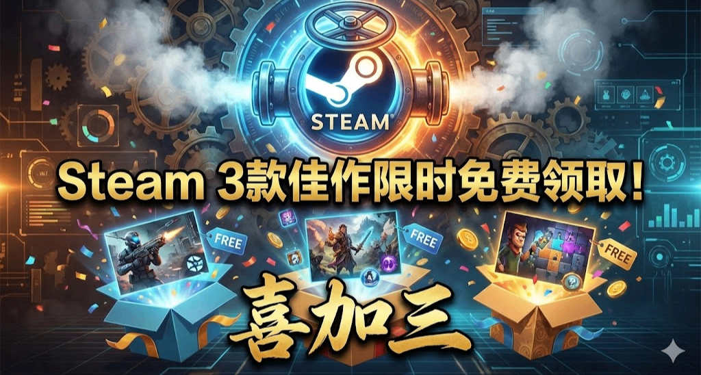 【附入口】Steam喜加三！3款好評佳作遊戲限時免費領取！