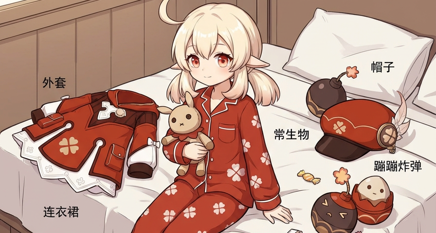 原神蒙德各角色臥室穿搭拆解