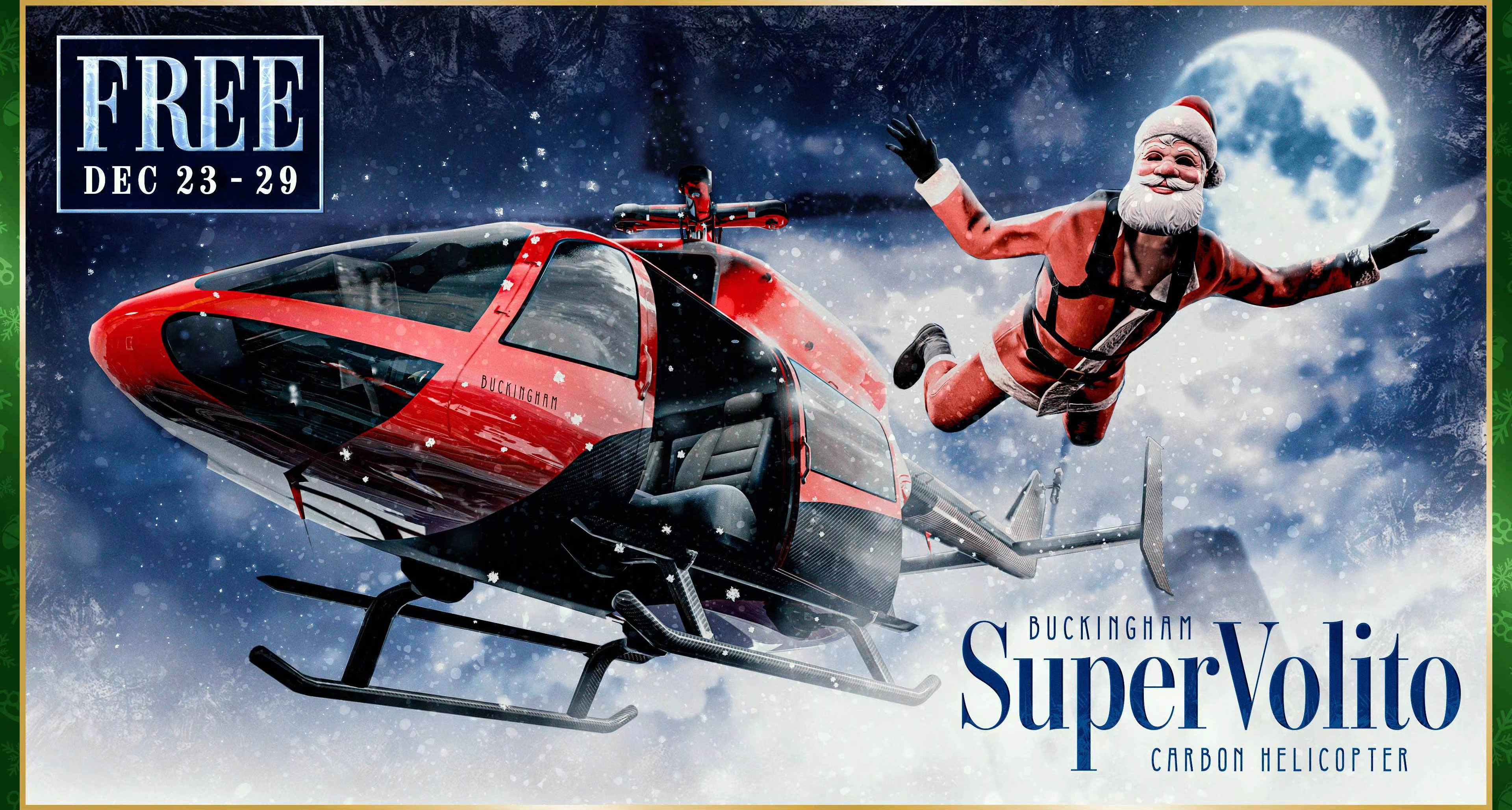 原价330万豪华直升机免费送！GTAOL圣诞节礼物和福利全获取教程