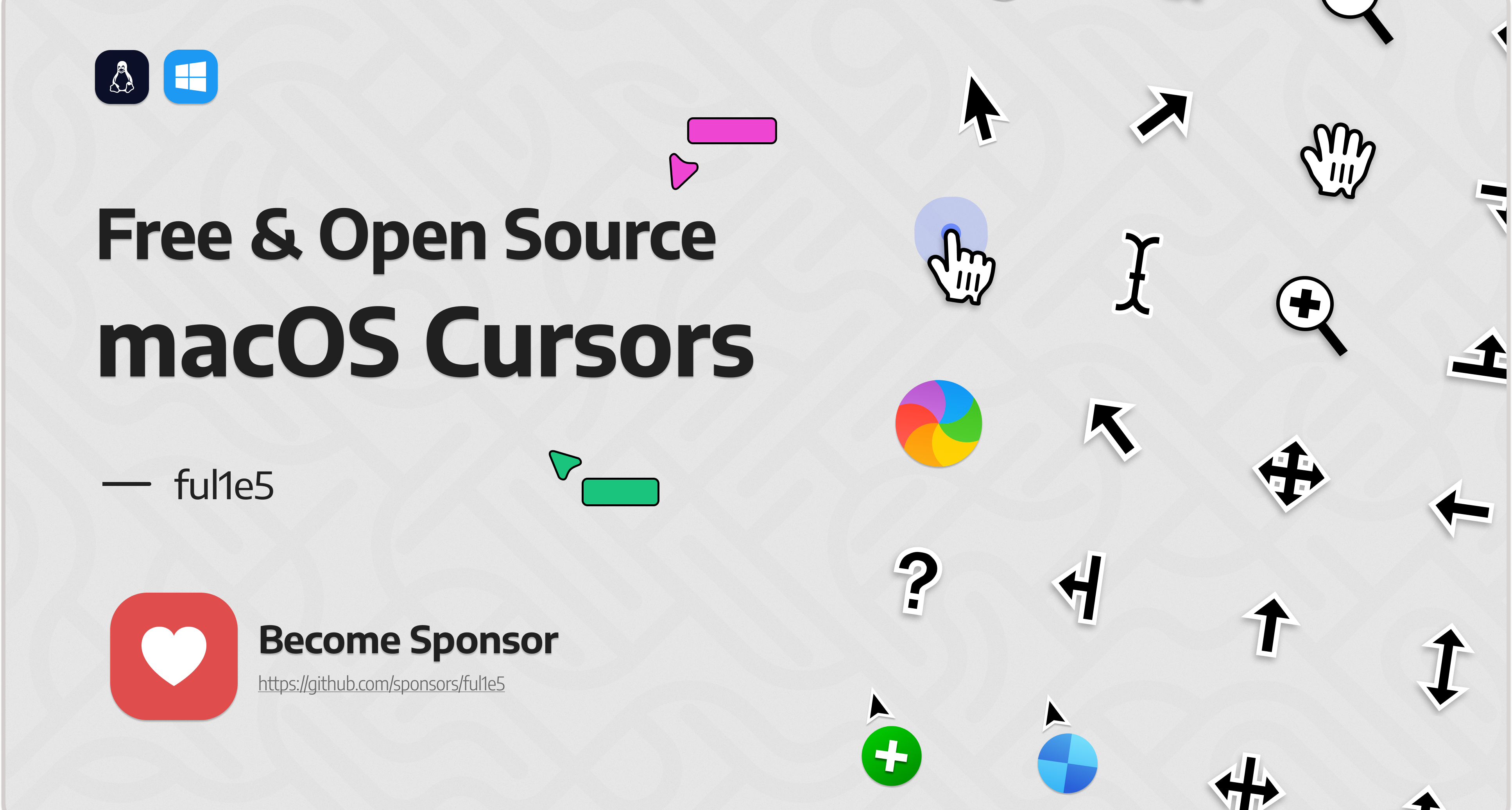 在Windows上使用蘋果macOS 鼠標指針~扁平化，現代感十足！