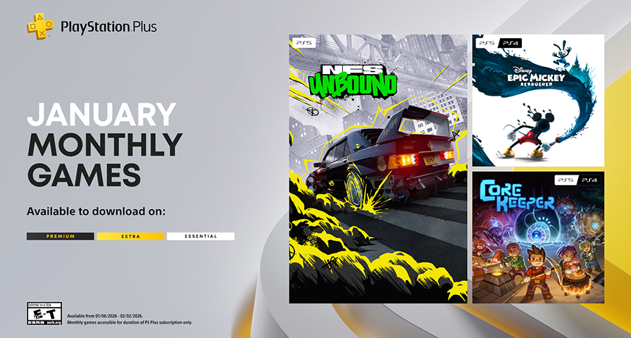 1月PS+会免游戏公布：《极品飞车：不羁》领衔入库