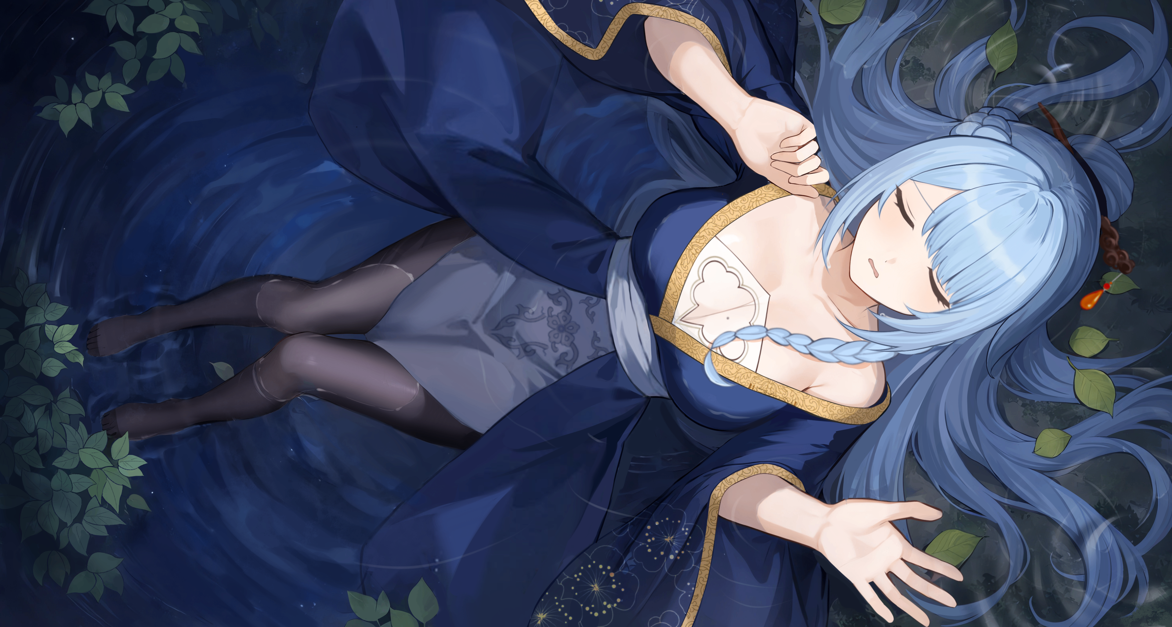 倒在积水中昏迷的仙子