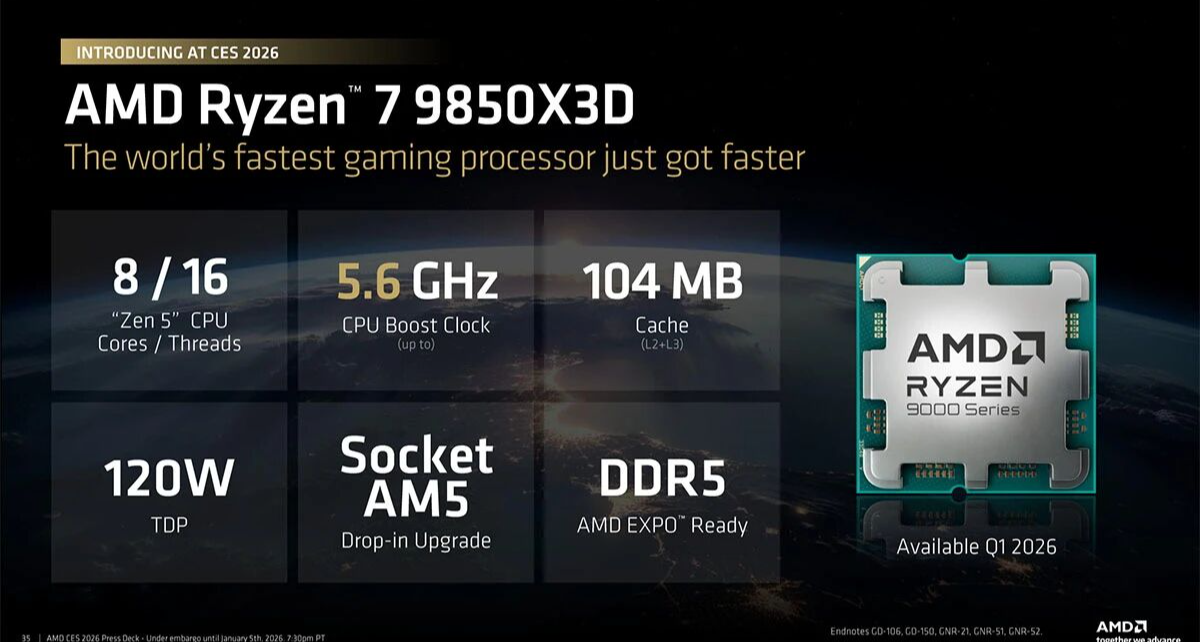 游戏、生产力通吃！AMD 双新品：锐龙 AI 400和9850X3D同时公布