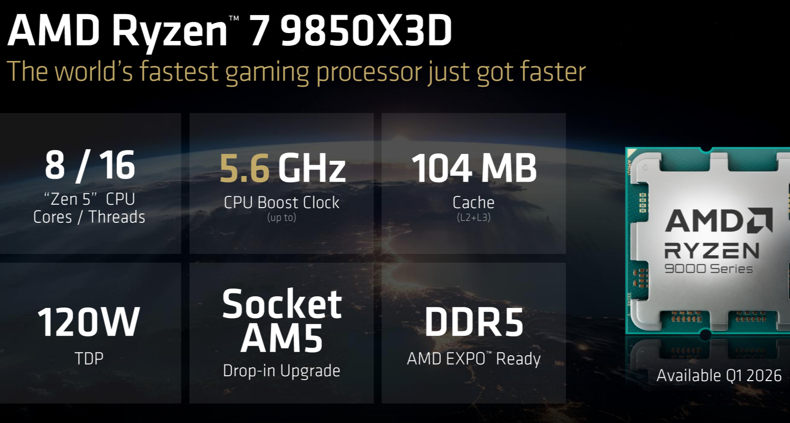 AMD推出新旗舰锐龙7 9850X3D，并扩展Ryzen AI产品线