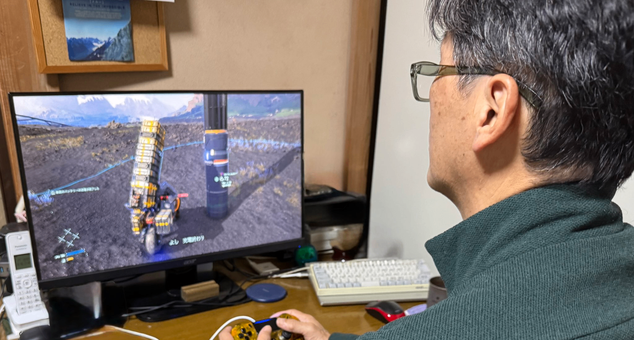 玩家看到自己68岁父亲在玩《死亡搁浅》后，直接加入并进行教学